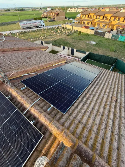 Instalación sobre cubierta en un entorno rural