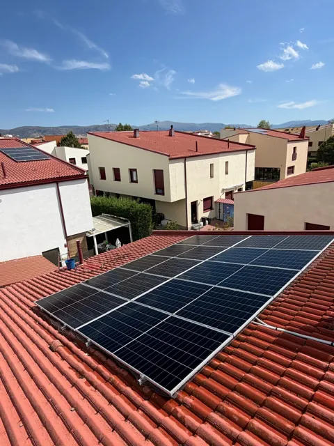 Instalación solar sobre una vivienda